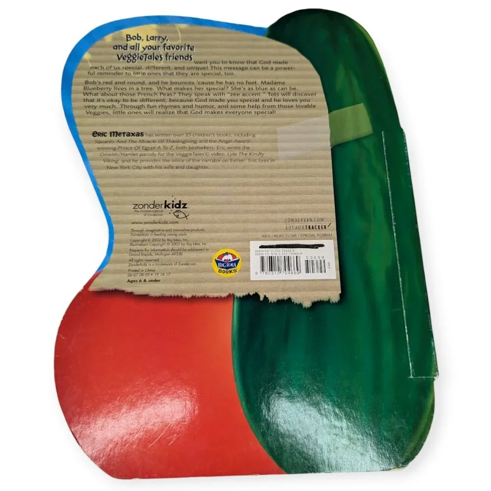 Veggie Tales Zonder Kids 2002 God Made You Special Large Board Book